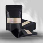 BLACK KRAFT  WITH WINDOW  (In side lamination) STANDUP POUCH