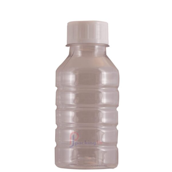Clearplastic Agro Chemicalbottle, 500ml capacity. Made from PET. The bottle has a 45mm neck