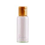 Clear plastic cosmetic bottle, 40ml capacity. Made from PET. The bottle has a 20mm neck.