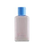 Clear plastic cosmetic bottle, 50ml capacity. Made from PET. Thebottle has a 20mm neck