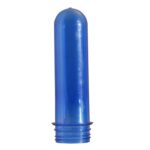 Blue colorplastic Preform, 5Lcapacity. Made from PET. The preform has a45mm neck.