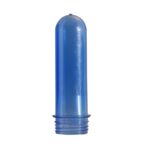 Blue colorplastic Preform,5Lcapacity. Made from PET. The preform has a45mm neck.