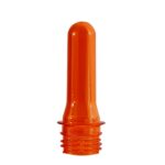 Amber colorplasticPreform, 200ml capacity. Made from PET. The preform has a 28mm
