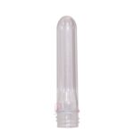 Clear plastic Petform, 100ml capacity. Made from PET. The preformhas a 20mm neck.