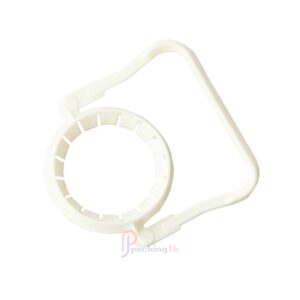 White color plastic Handle, 44mm. Made from HDPE Verging -Sabic. The Handlehas a 45mm neck.