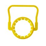Yellow color plastic Handle, 44mm. Made from HDPE Verging -Sabic. The Handlehas a 45mm neck.
