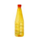 Amber plastic vinegar bottle, 750ml capacity. Made from PET. The bottle has a 28mm neck