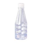 Clear plastic vinegar bottle, 350ml capacity. Made from PET. The bottle has a 28mm neck