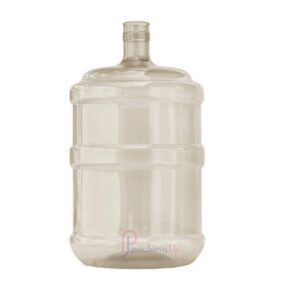 Clear plastic water bottle, 19000ml capacity. Made from PET. The bottle has a 55mm neck.