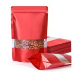 RED WITH WINDOW  (In side lamination) STANDUP POUCH